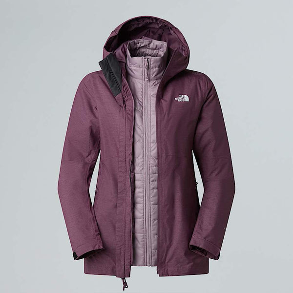 The North Face Hikesteller Triclimate 3-in-1 Jacket Midnight Mauve White Heather-purple Chalk female