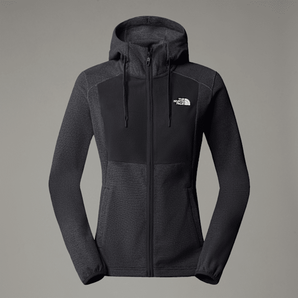 The North Face  Homesafe Full-zip Fleece Hoodie White Dune-gravel Stripe-gravel-npf