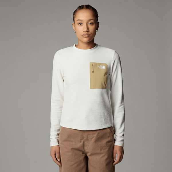 The North Face Women’s Kecha Sweatshirt White Dune-khaki Stone