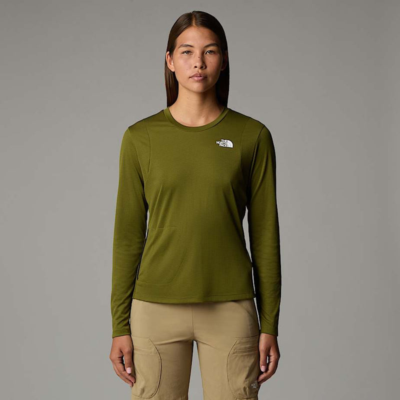 The North Face Lightrange™ Packable Long-sleeve T-shirt Forest Olive female