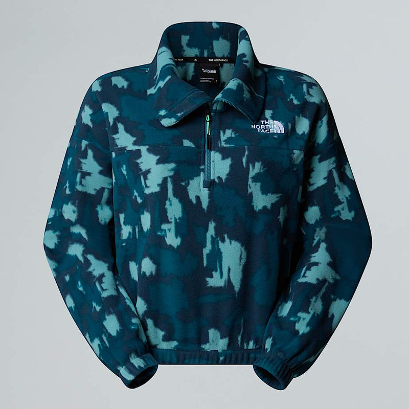 The North Face Mountain Athletics 1/2 Zip Printed Fleece Deep Cypress Painted Mountains Print female