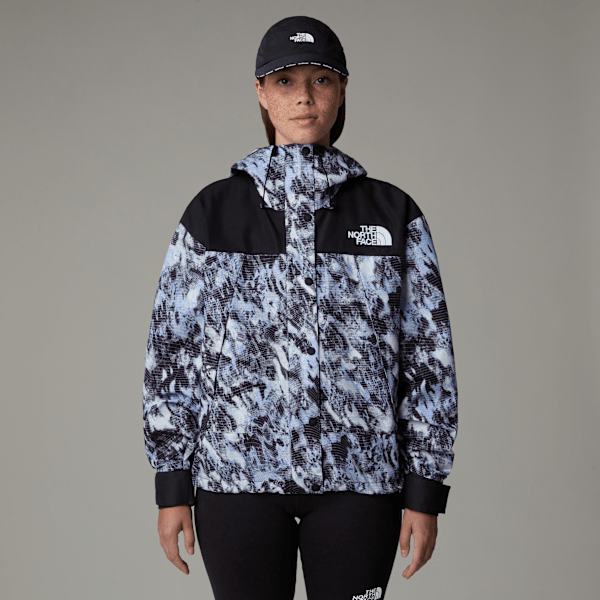 The North Face  Mountain Mono Short Jacket Virtual Blue Trail Grid Print-tnf Black