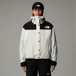 The North Face Women's Mountain Mono Short Jacket White Dune-tnf Black | LYBSTORE