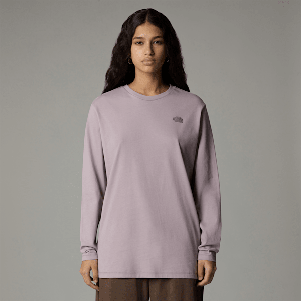 The North Face Women's Natural Dye Long-sleeve T-shirt Purple Chalk Natural Dye