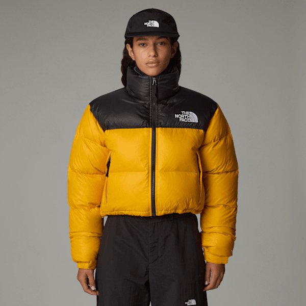 The North Face Women’s Nuptse Short Jacket Summit Gold-tnf Black