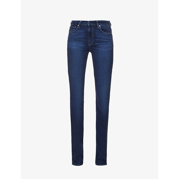 Womens Paige Hoxton Straight high-rise cotton-blend denim jeans | LYBSTORE