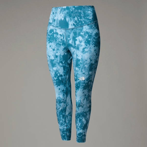 The North Face Women’s Plus  Flex High Rise 7/8 Printed Leggings Mallard Blue Micro Halfdome Print  1X