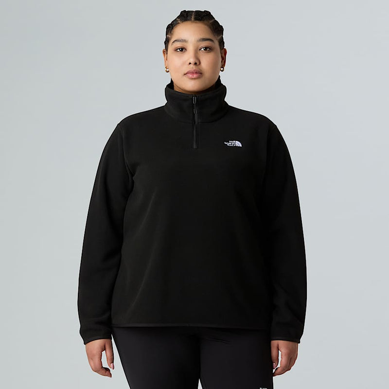 The North Face Plus Size Glacier 1/4 Zip Fleece Tnf Black 1X