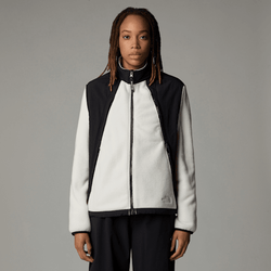 The North Face Women's Polar Sun Fleece Jacket White Dune-tnf Black