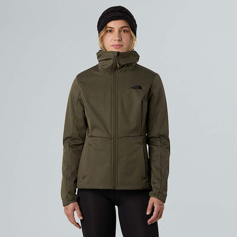 The North Face Quest Highloft Softshell Jacket New Taupe Green Dark Heather female