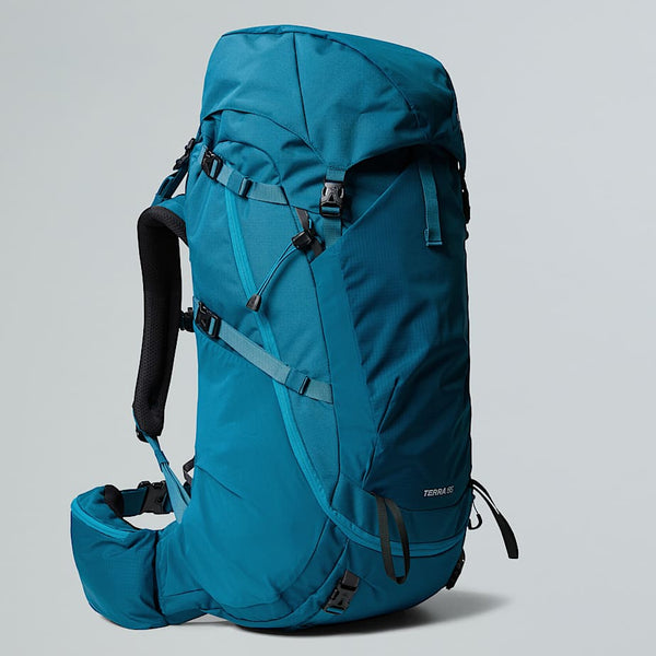 The North Face Terra 55-litre Hiking Backpack Blue Moss-sapphire Slate-npf female