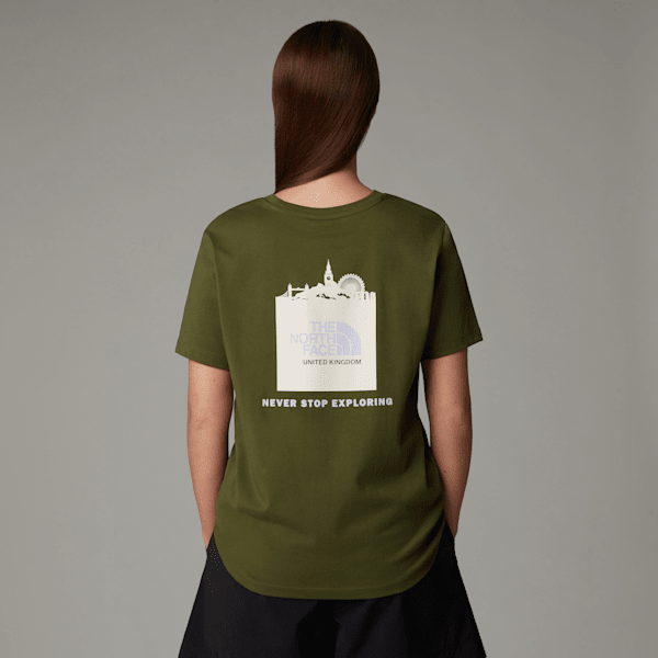 The North Face  Uk Redbox T-shirt Terrarium Green - White Dune -beetroot