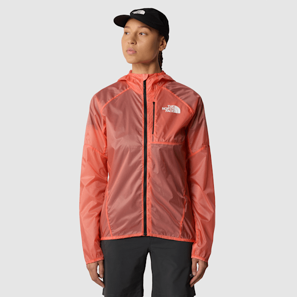 The North Face Women’s Windstream Shell Jacket Radiant Orange-tnf Black