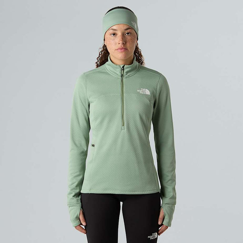 The North Face Winter Warm Pro 1/4 Zip Fleece Slate Moss female
