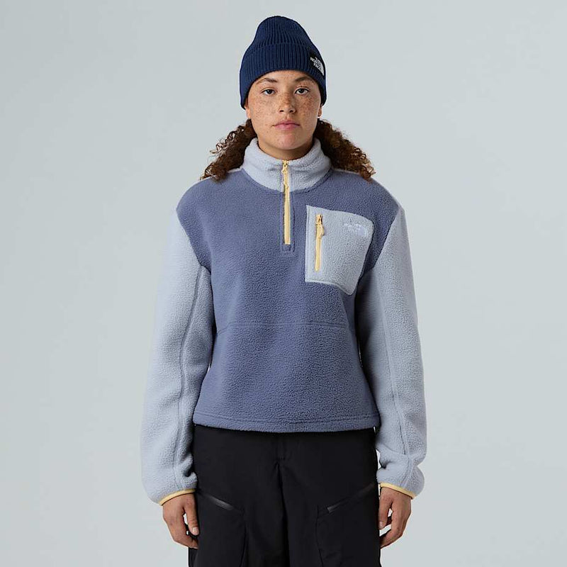 The North Face Yumiori 1/4 Zip Fleece Jacket Twilight Galaxy blue Flax mineral Salt