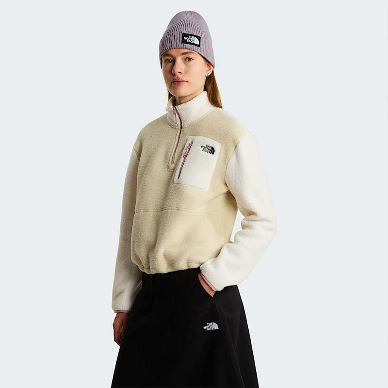 The North Face Yumiori 1/4 Zip Fleece Jacket Desert Stone white Dune metal Pink