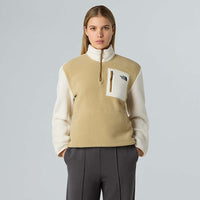 The North Face Yumiori 1/4 Zip Fleece Jacket Khaki Stone white Dune utility Brown