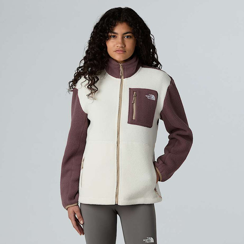 The North Face Yumiori Full-zip Fleece Jacket White Dune-tawny Quartz-mushroom Grey female