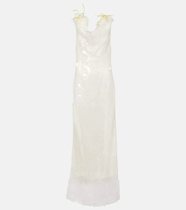 Xu Zhi Sequined draped gown | LYBSTORE