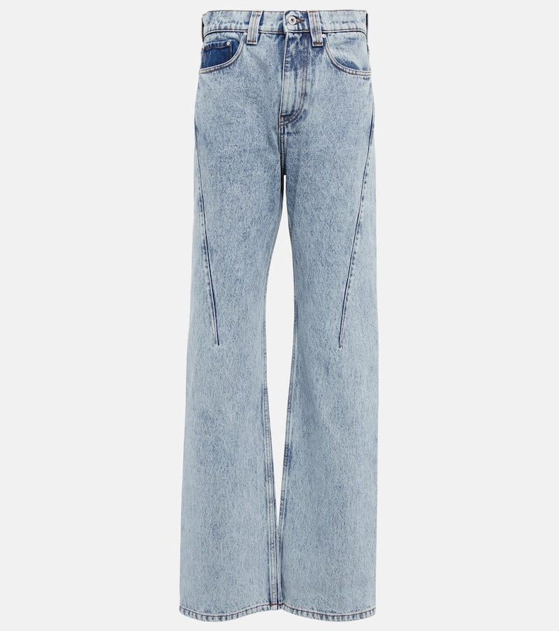 Y/Project Logo high-rise wide-leg jeans