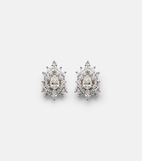 Yeprem Y-Not 18kt white gold earrings with diamonds