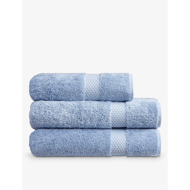 Yves Delorme Etoile Azur super-king organic cotton-blend bath sheet 92cm x 160cm