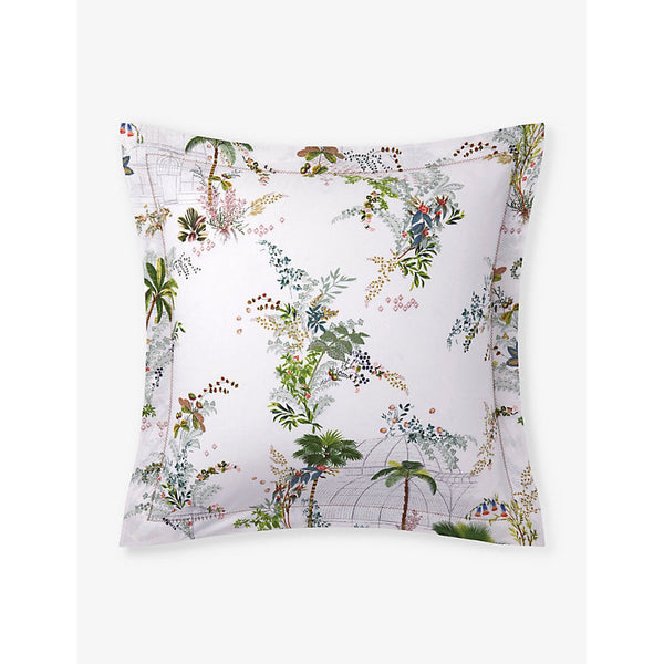 Yves Delorme Jardins floral-print organic cotton Oxford pillowcase 65cm x 65cm