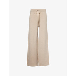 Womens Yves Salomon Drawstring-waist wide-leg mid-rise wool trousers