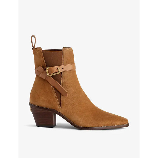 Zadig&Voltaire Tyler Cecilia C-buckle suede heeled ankle boots | Zadig&Voltaire