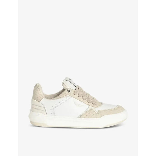 Zadig&Voltaire Wings snakeskin-effect low-top leather trainers