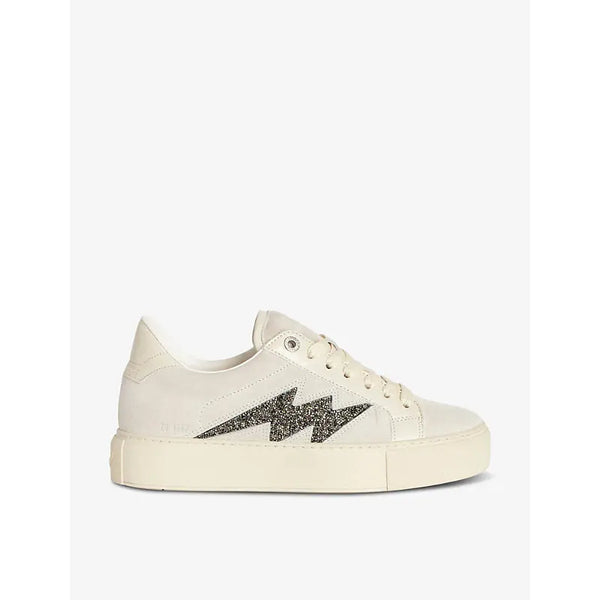 Zadig&Voltaire ZV1747 La Flash Swarovski crystal-embellished suede low-top trainers | Zadig&Voltaire