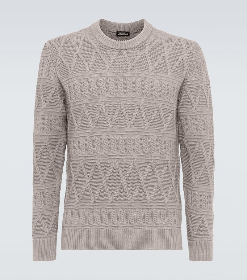 Zegna Aran wool sweater