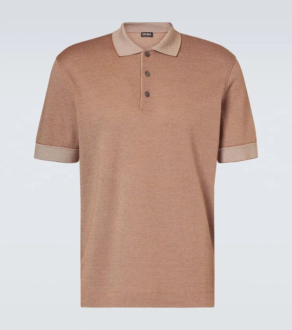 Zegna Cotton and silk polo shirt | LYBSTORE