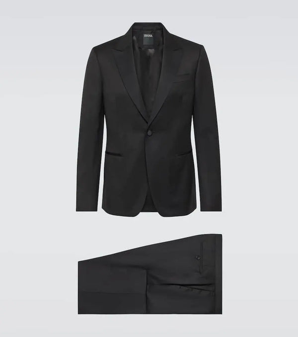 Zegna Single-breasted wool and mohair tuxedo | LYBSTORE