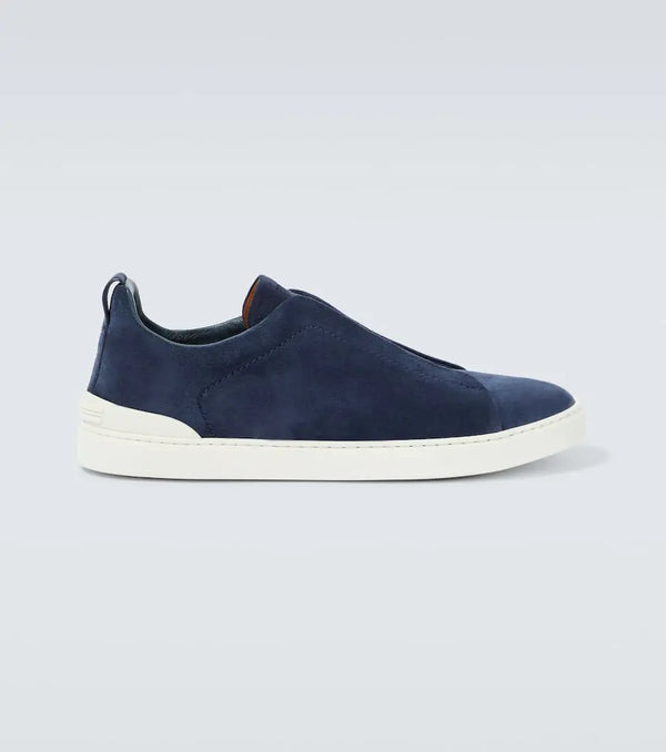 Zegna Triple Stitch suede sneakers | LYBSTORE