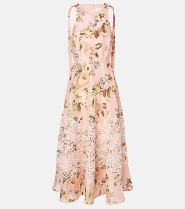 Zimmermann Acacia broderie anglaise linen midi dress