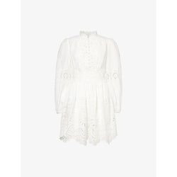 Womens Zimmermann Acacia embroidered stretch-woven mini dress