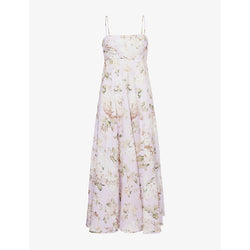 Zimmermann Acacia floral bandeau linen midi dress