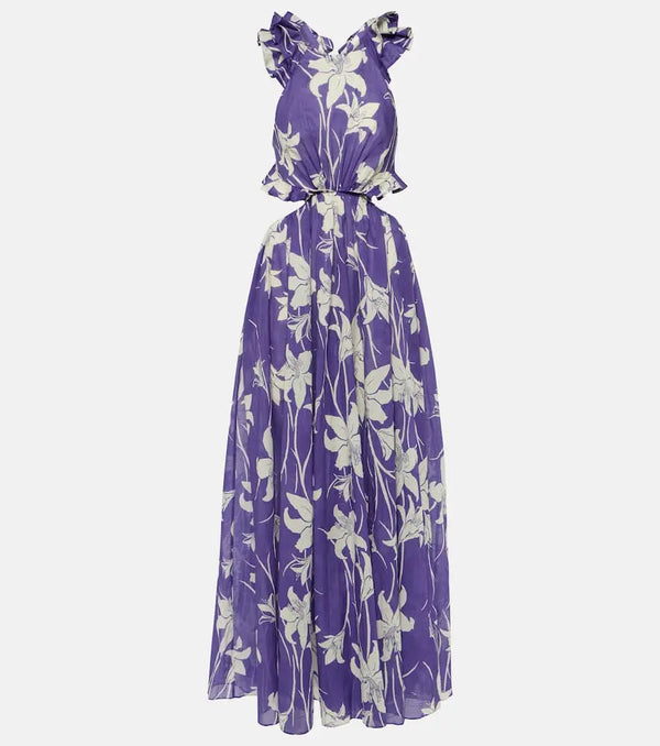 Zimmermann Acadian floral cotton maxi dress | LYBSTORE