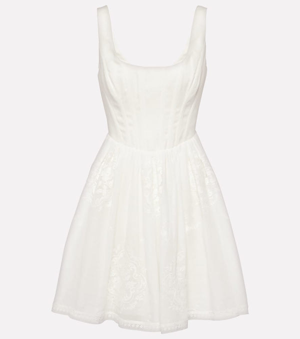 Zimmermann Alight bustier ramie minidress