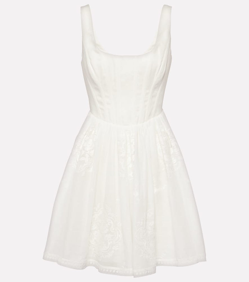 Zimmermann Alight bustier ramie minidress