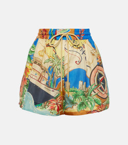 Zimmermann Alight printed silk shorts