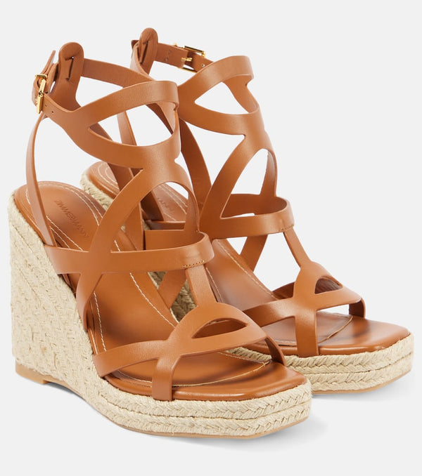 Zimmermann Bay 110 leather espadrille wedges | LYBSTORE