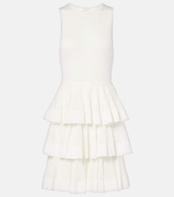 Zimmermann Crush Ruffled tiered knitted minidress