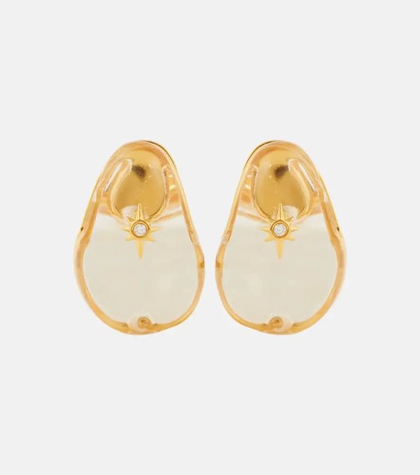 Zimmermann Crystal Pebble gold-plated earrings | LYBSTORE