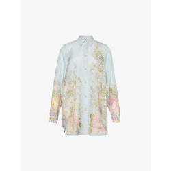 Womens Zimmermann Floral-print silk shirt