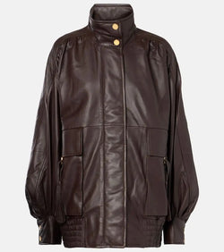 Zimmermann Illustration oversized leather jacket