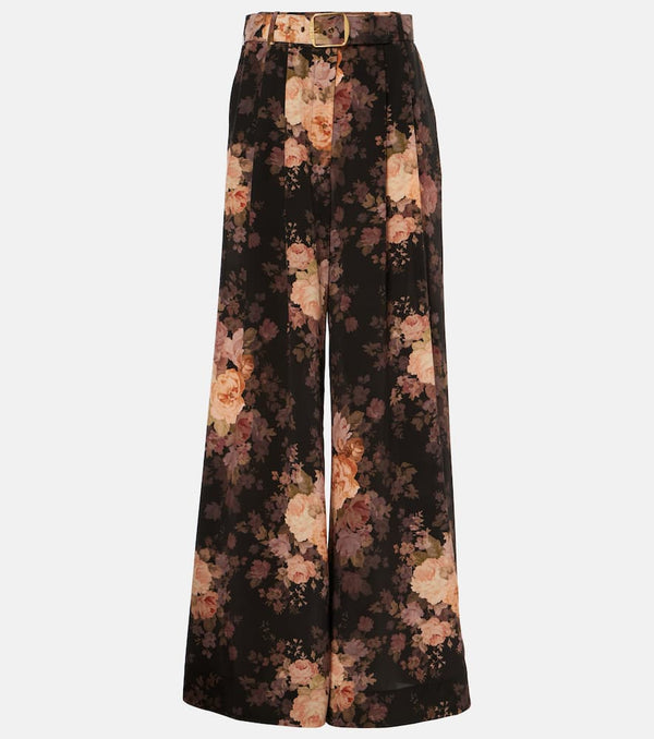 Zimmermann Illustration silk wide-leg pants