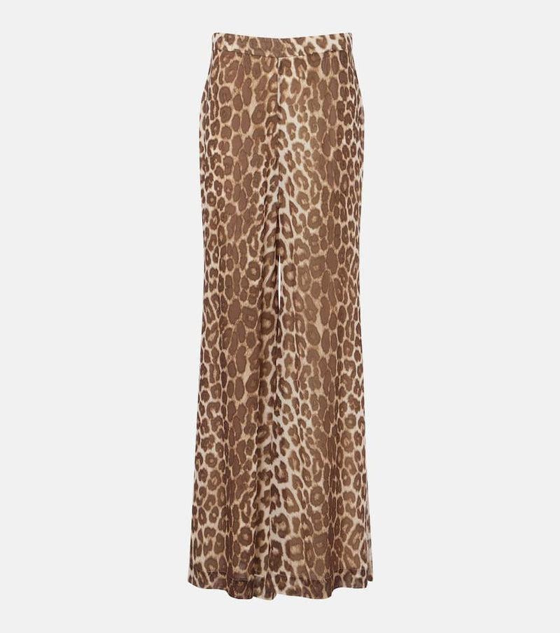 Zimmermann Leopard-print flared pants