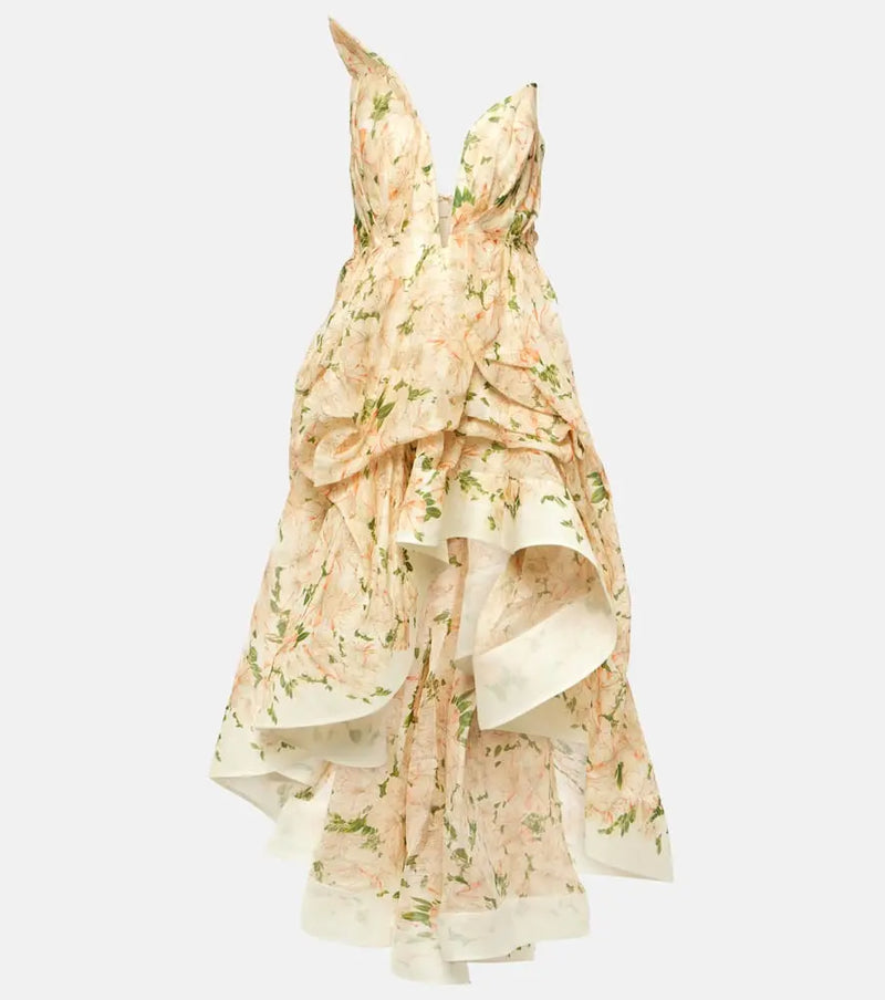 Zimmermann Natura draped organza midi dress